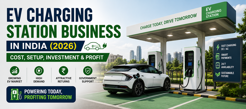 EV Charging Station Business Guide in India (2026): Cost, Setup, Investment & Profit